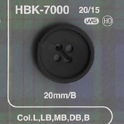 HBK7000 Real Buffalo Horn Button With 4 Holes On The Front IRIS