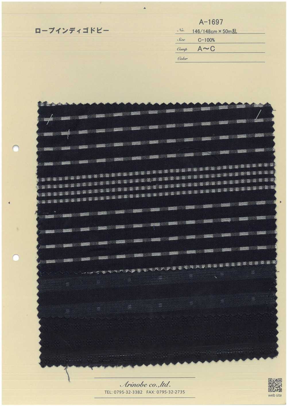 A-1697 Rope Indigo Dobby[Textile / Fabric] ARINOBE CO., LTD.