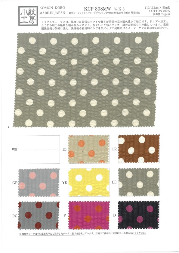 KCP808MW-K3 80 Cotton Lawn Miracle Wave Print[Textile / Fabric] Uni Textile