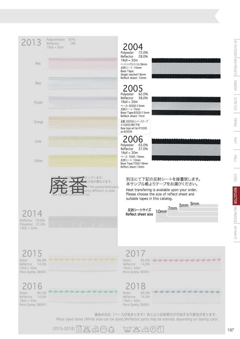 2005 Reflect Tape[Ribbon Tape Cord] Telala (Inoue Ribbon Industry)