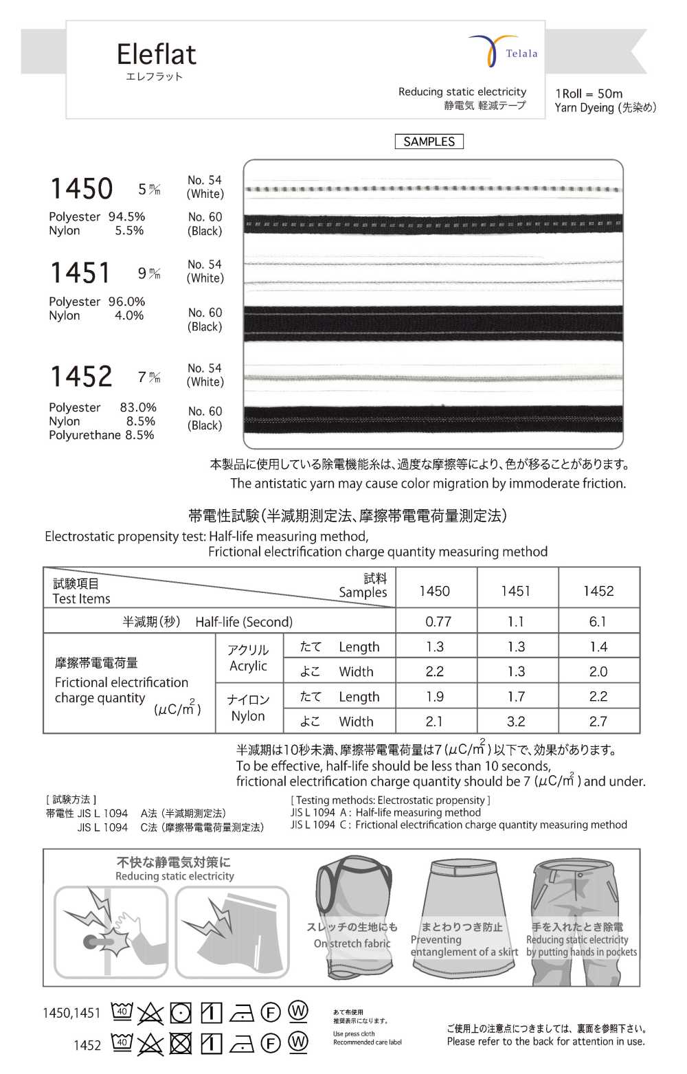1450 Eleflat[Ribbon Tape Cord] Telala (Inoue Ribbon Industry)