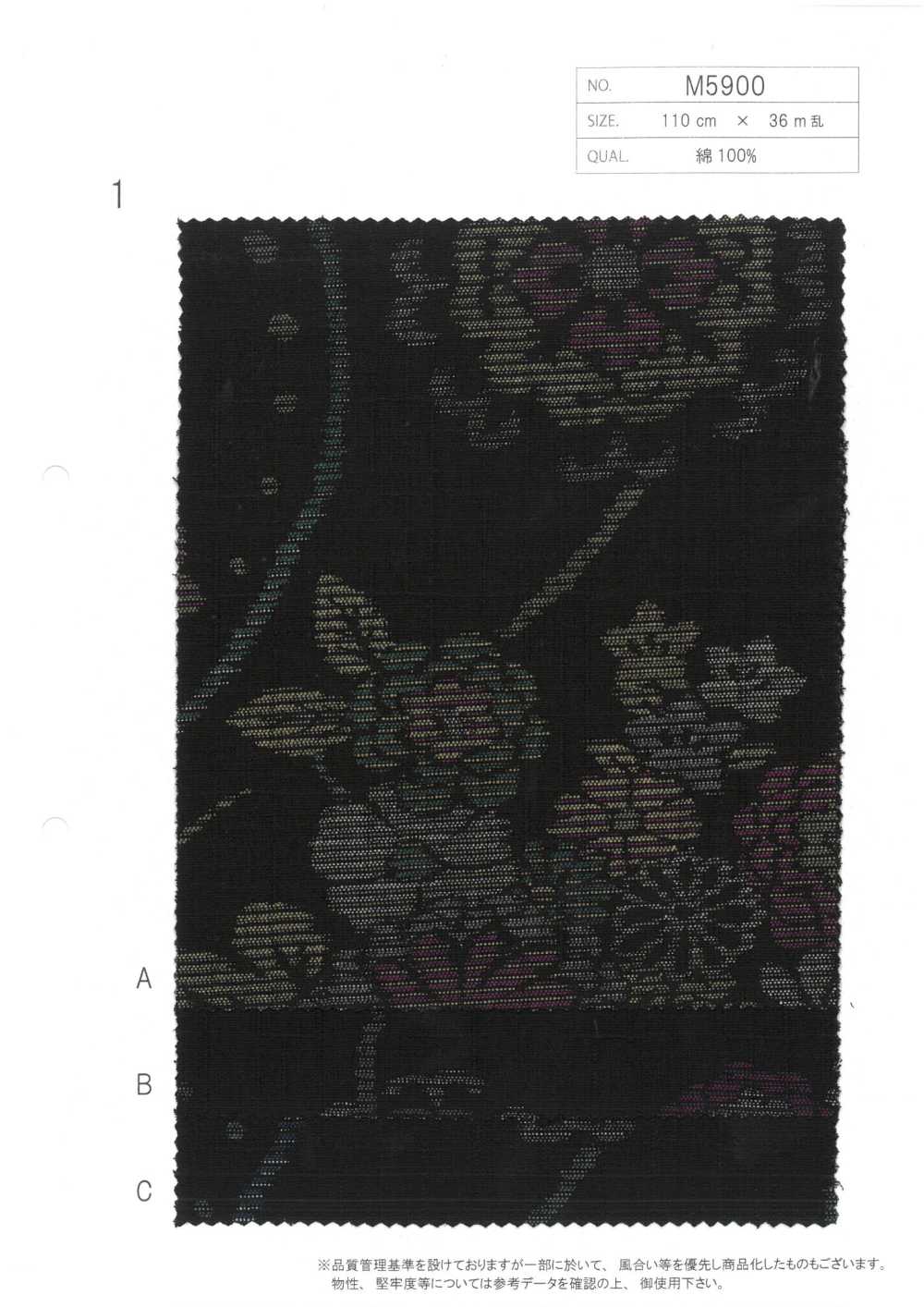 M5900-1 Cotton Dobby Print[Textile / Fabric] MORIKIKU