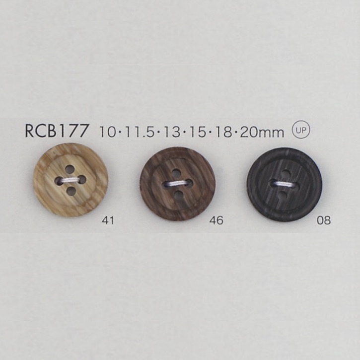 RCB177 Polyester Resin Bordered 4-hole Button DAIYA BUTTON