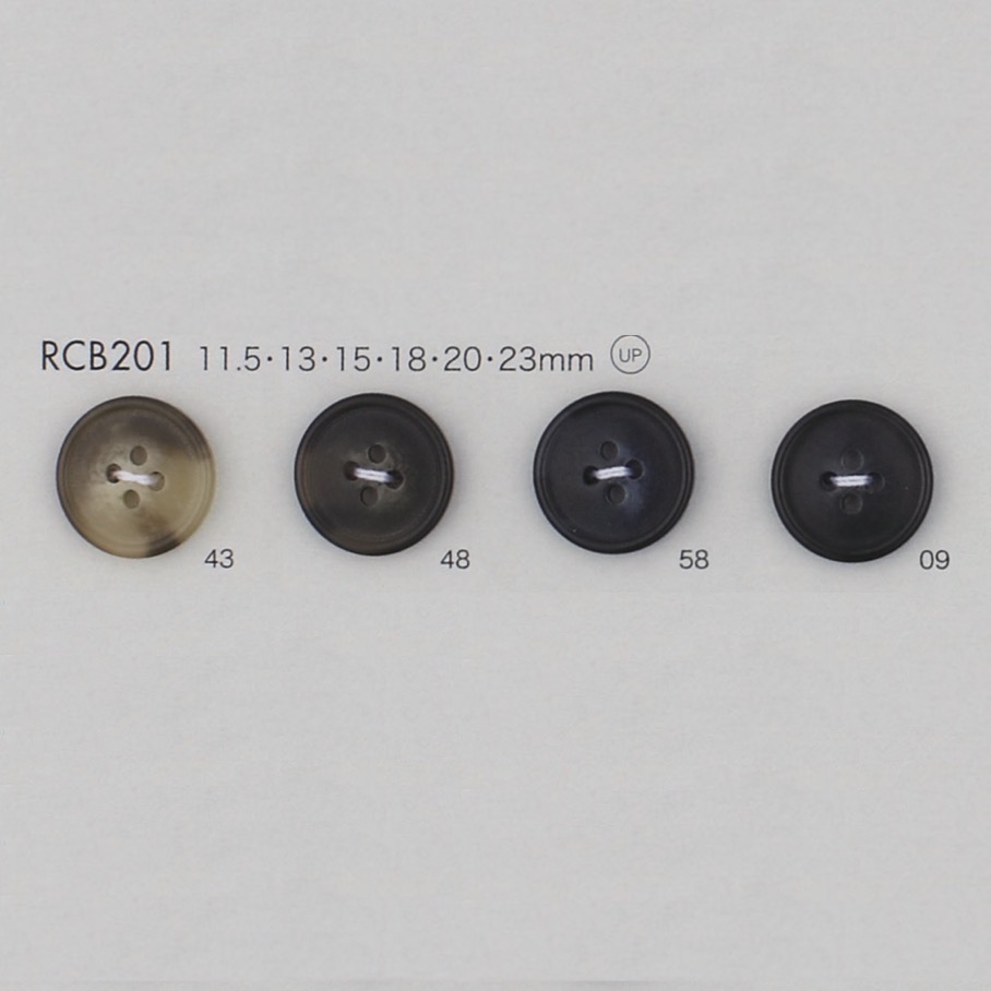 RCB201 Polyester Resin Bordered 4-hole Button DAIYA BUTTON