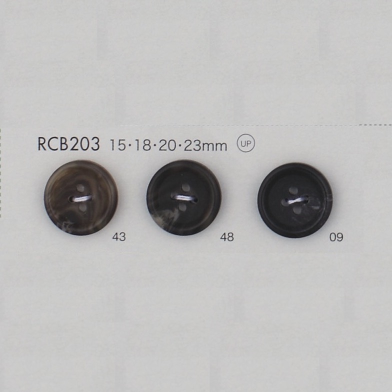 RCB203 Polyester Resin Bordered 4-hole Button DAIYA BUTTON