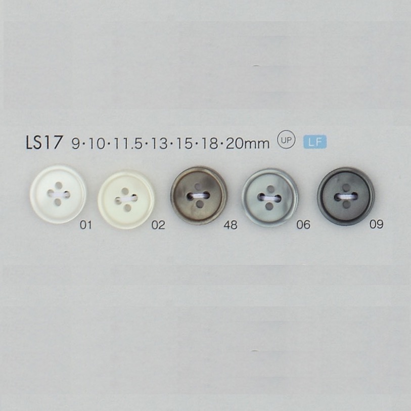 LS17 Polyester Resin Bordered 4-hole Button DAIYA BUTTON