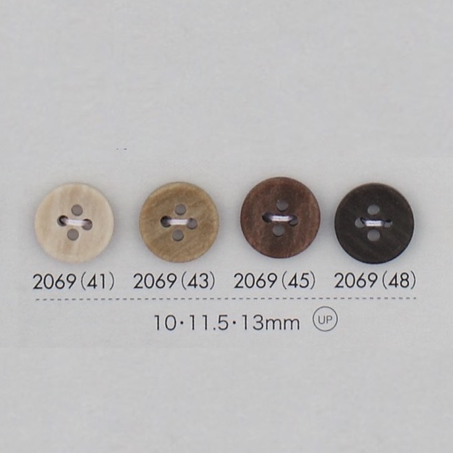 2069 Polyester Resin 4-hole Button