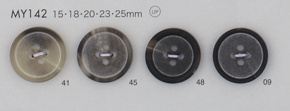 MY142 Polyester Resin Buffalo-style 4-hole Button