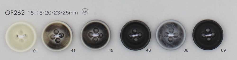 OP262 Polyester Resin Buffalo-style 4-hole Button