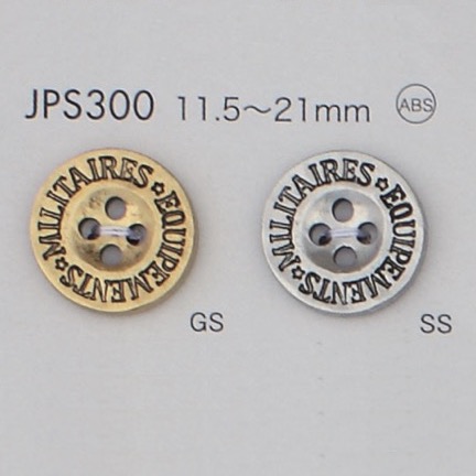 JPS300 ABS Resin, 4 Holes, Plated Buttons DAIYA BUTTON