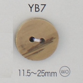 YB7 Natural Wood 2-hole Button DAIYA BUTTON