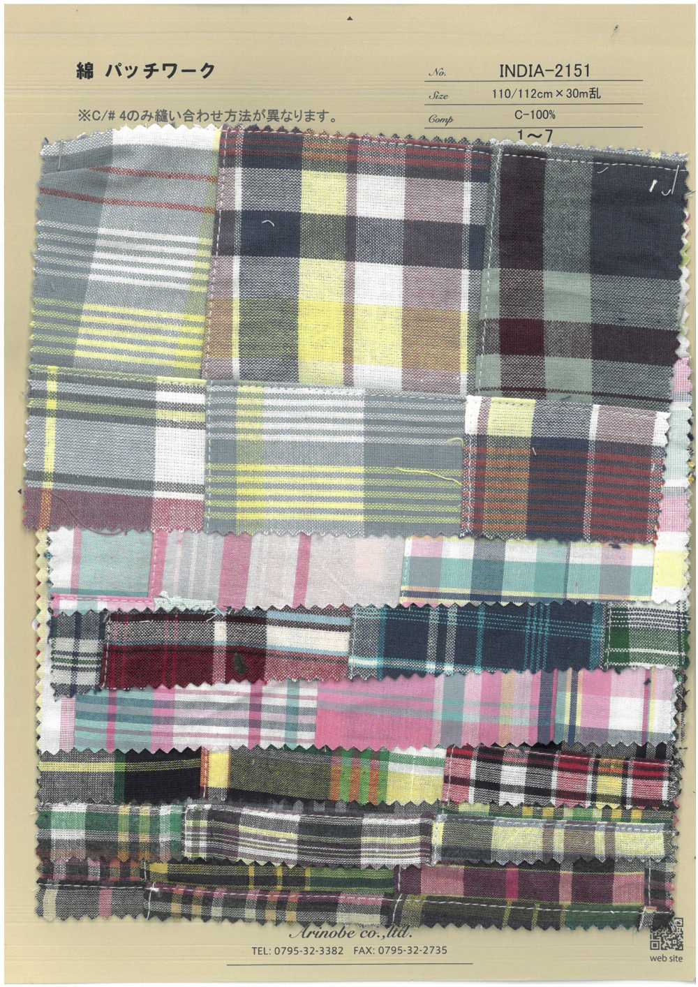 INDIA-2151 Cotton Patchwork[Textile / Fabric] ARINOBE CO., LTD.