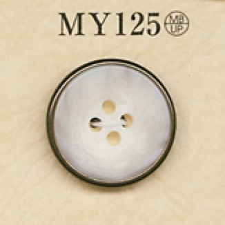 MY125 Polyester Resin/brass 4-hole Button DAIYA BUTTON