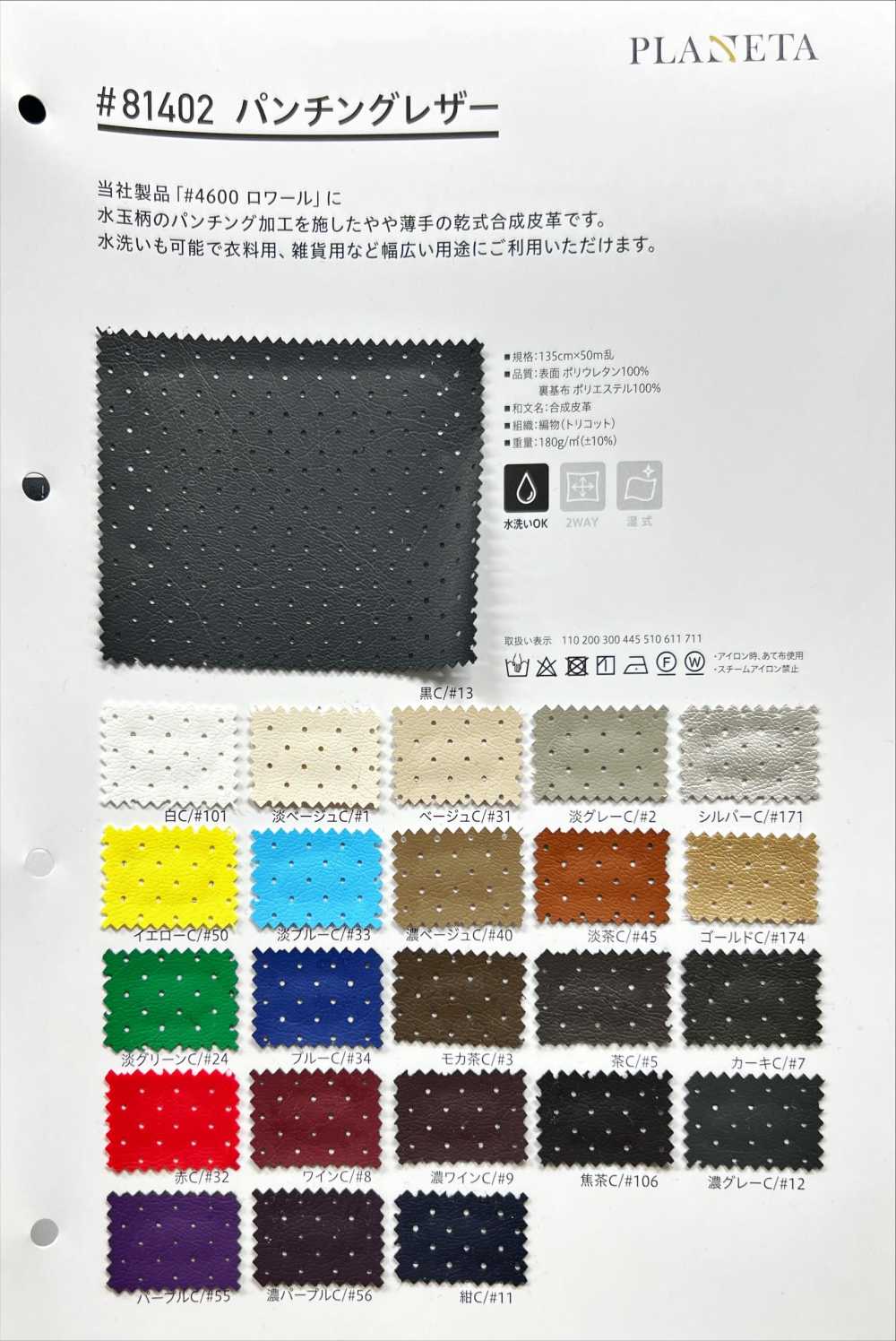 81402 Perforated Leather[Textile / Fabric] PLANETA