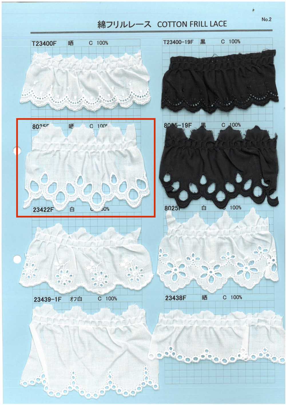 8035F Cotton Ruffle Lace Kyowa Lace