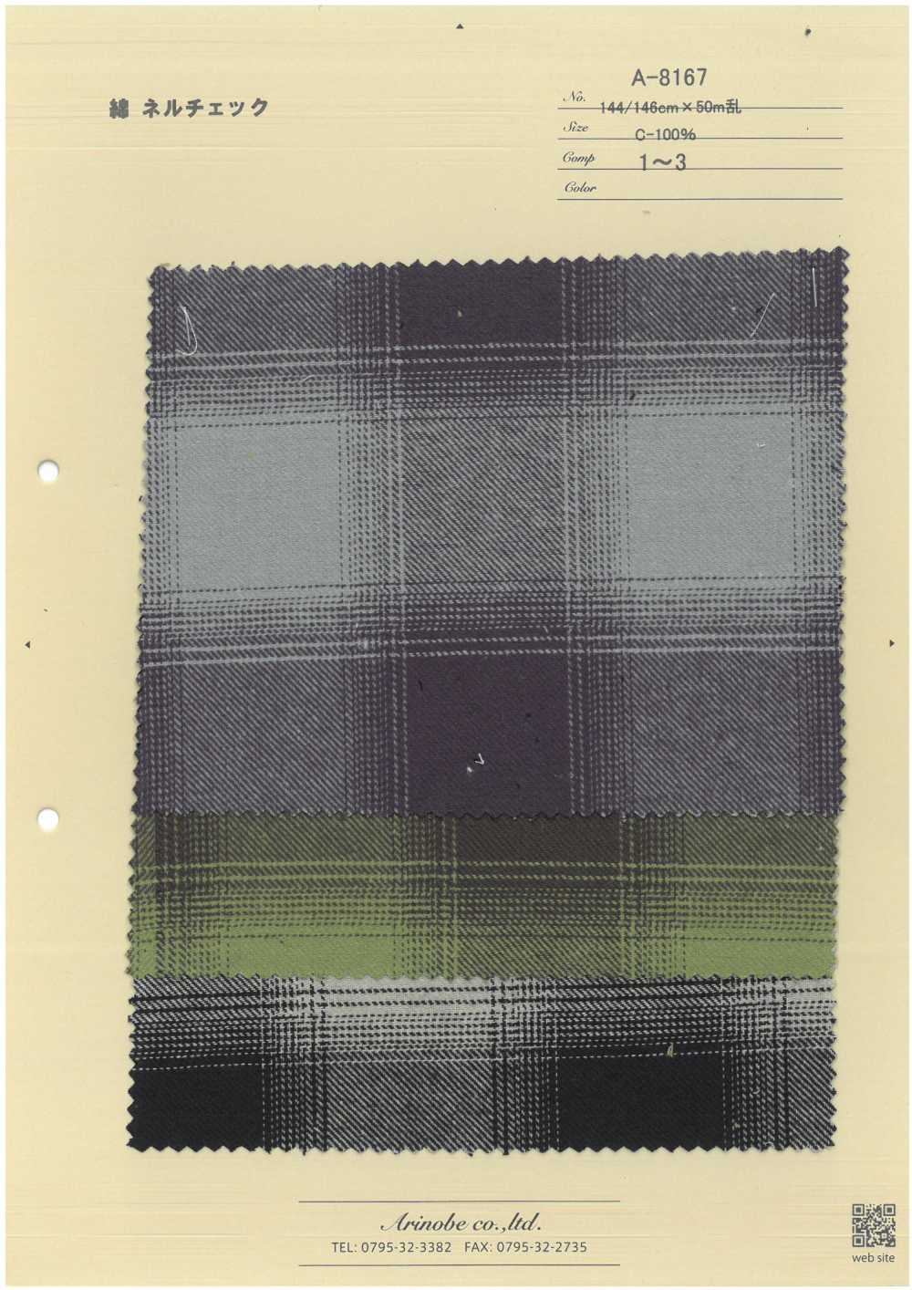 A-8167 Cotton Flannel Check[Textile / Fabric] ARINOBE CO., LTD.