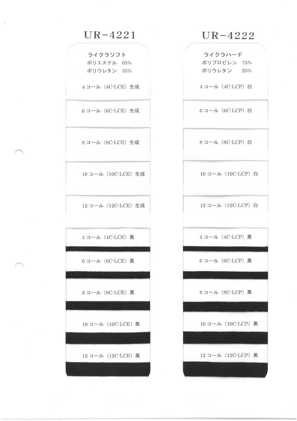 UR4221-UR4222-SAMPLE UR-4221 Sample Card UNITED RIBBONS