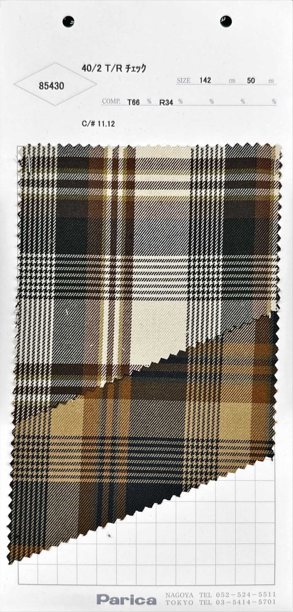 85430 40/2 T/R Check[Textile / Fabric] Parika