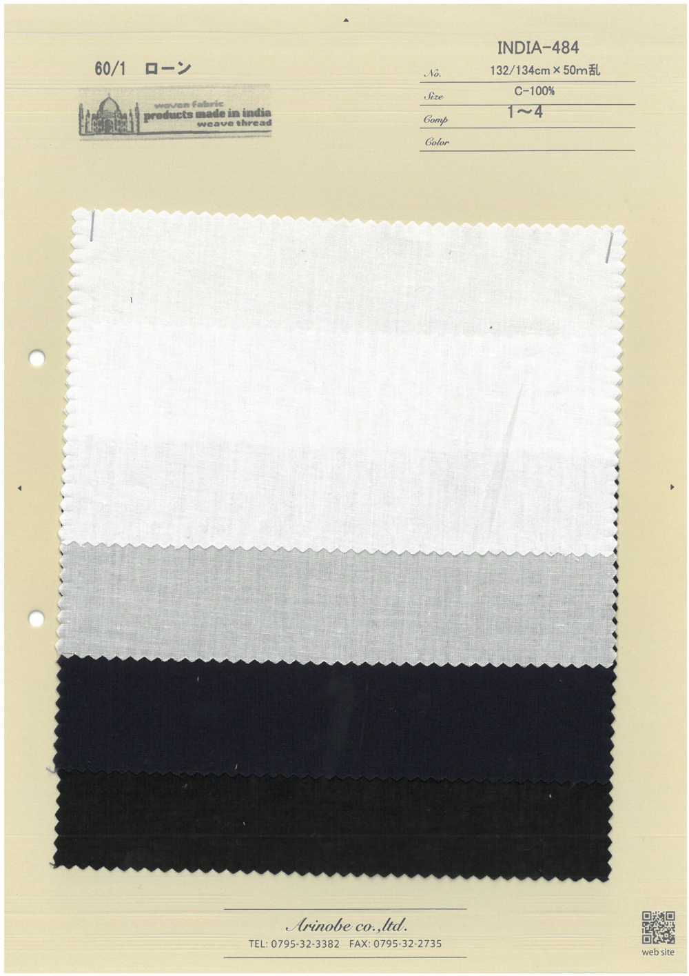 INDIA-484 60/1 Lawn[Textile / Fabric] ARINOBE
