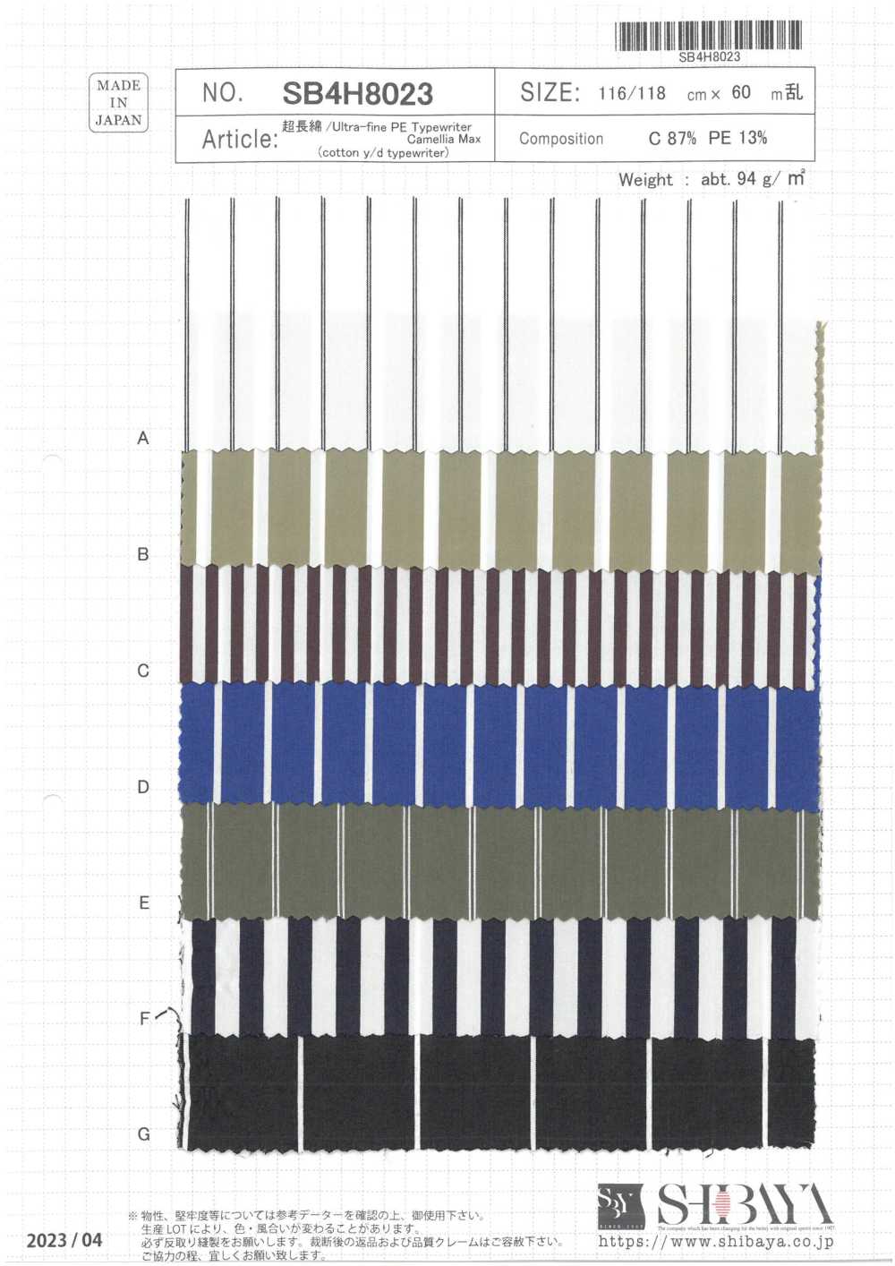 SB4H8023 Ultra-fine PE Typewriter Camelia Max[Textile / Fabric] SHIBAYA