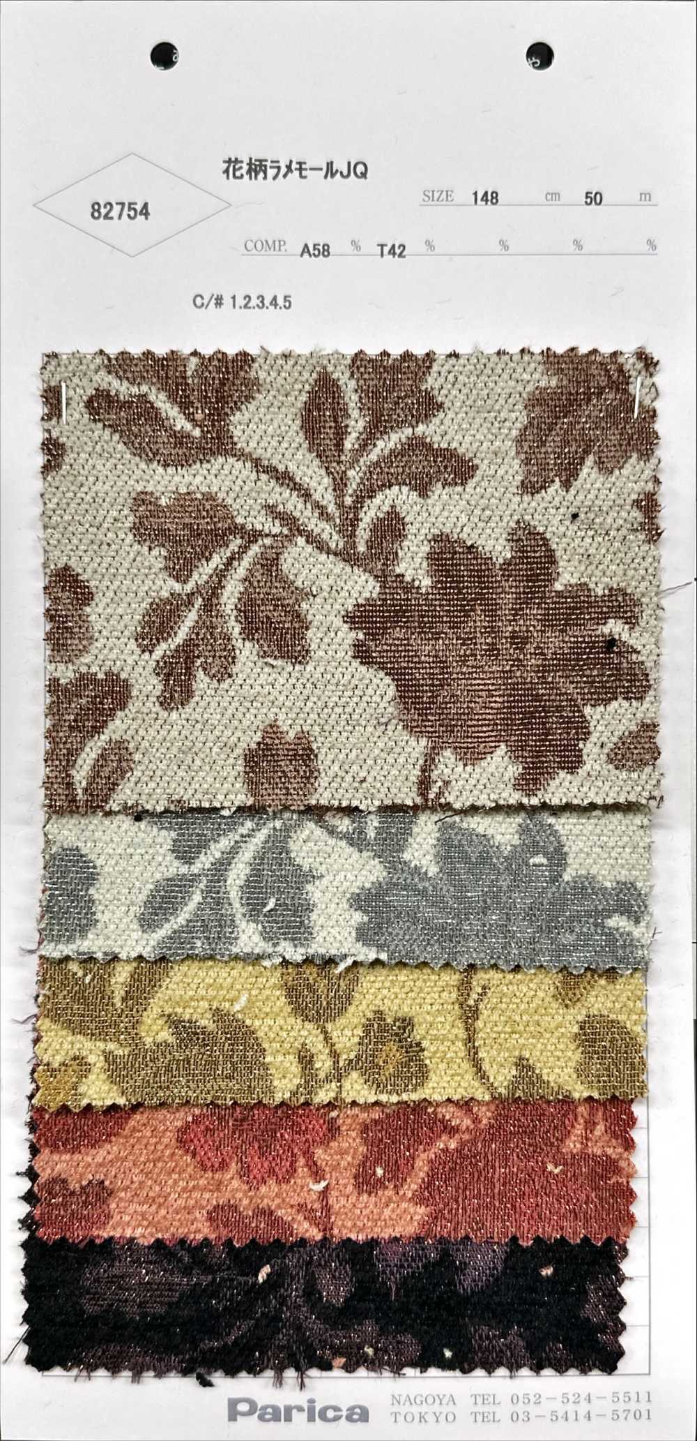 82754 Flower Pattern Lame Mall JQ[Textile / Fabric] Parika