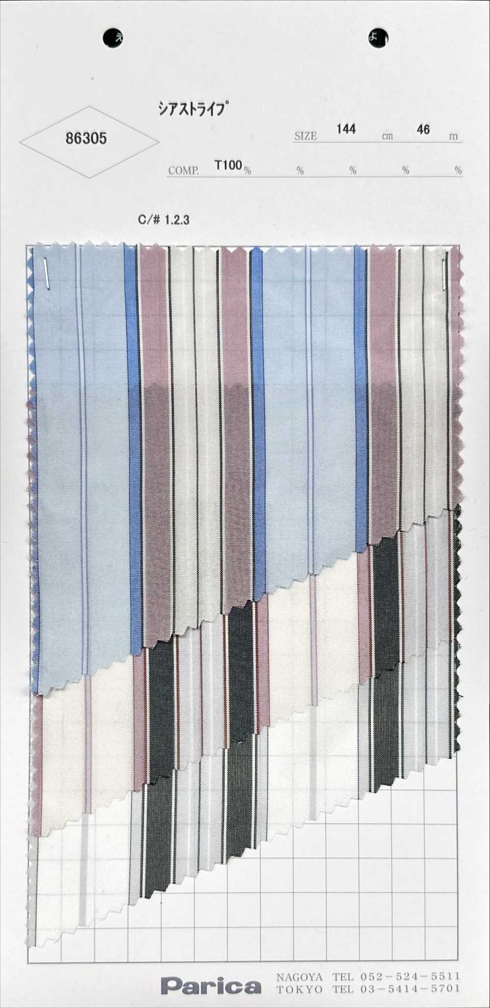 86305 Sheer Stripe[Textile / Fabric] Parika