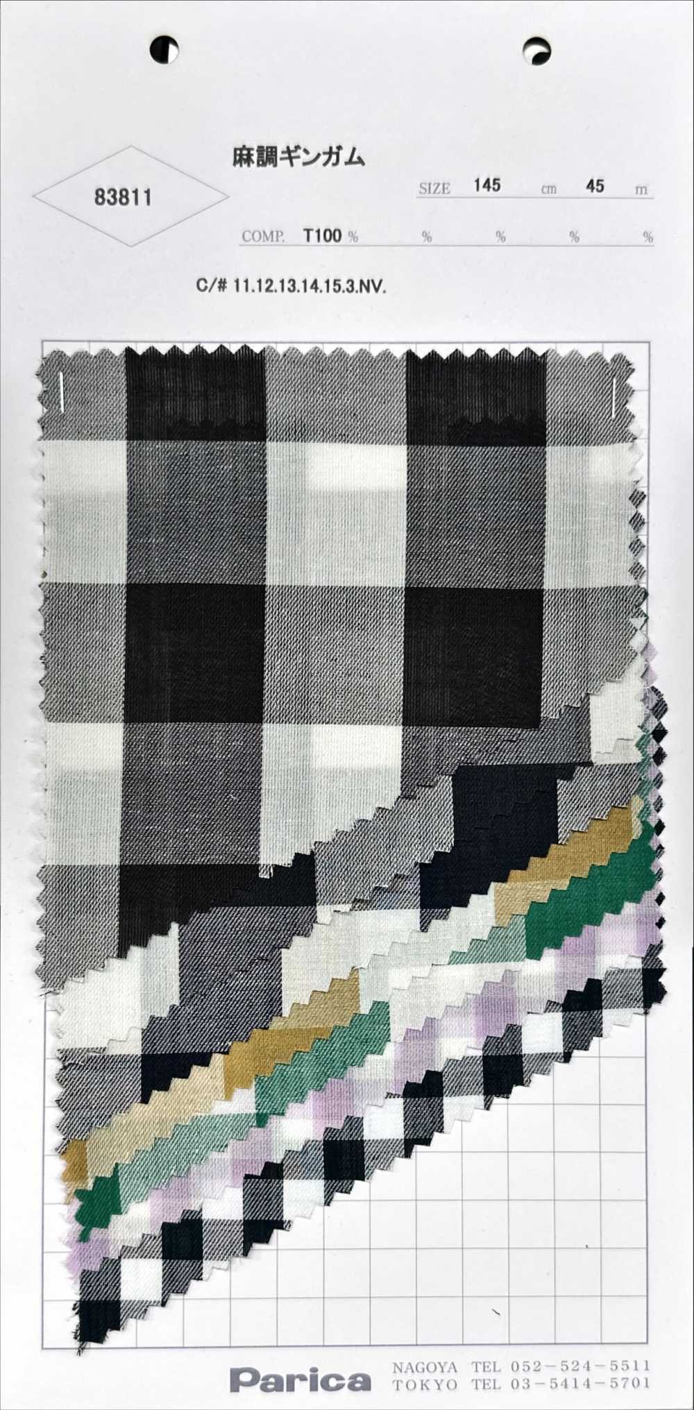 83811 Linen Gingham[Textile / Fabric] Parika