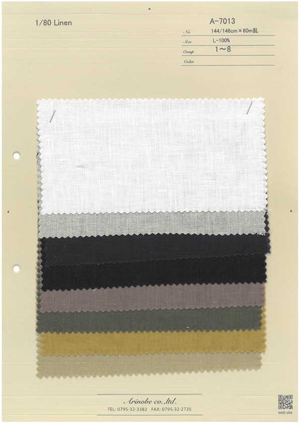 A-7013 1/80 Linen[Textile / Fabric] ARINOBE