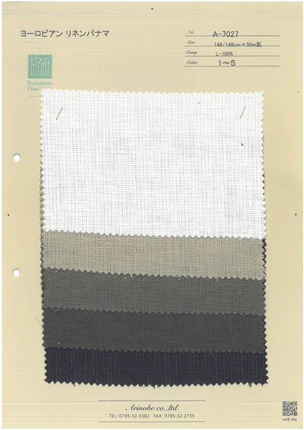 A-7027 European Linen Panama[Textile / Fabric] ARINOBE