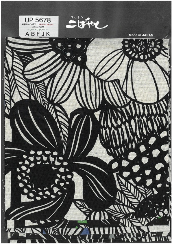 UP5678 Linen Linen Canvas Art Flower Print[Textile / Fabric]