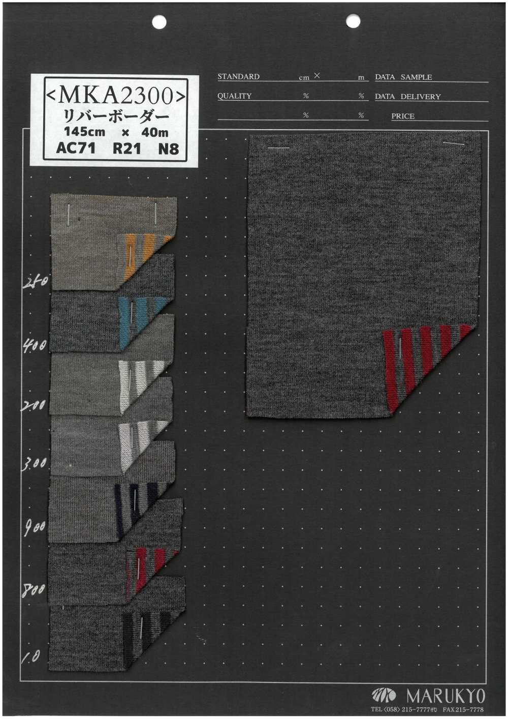 MKA2300 River Horizontal Stripes[Textile / Fabric] Marukyo Textile