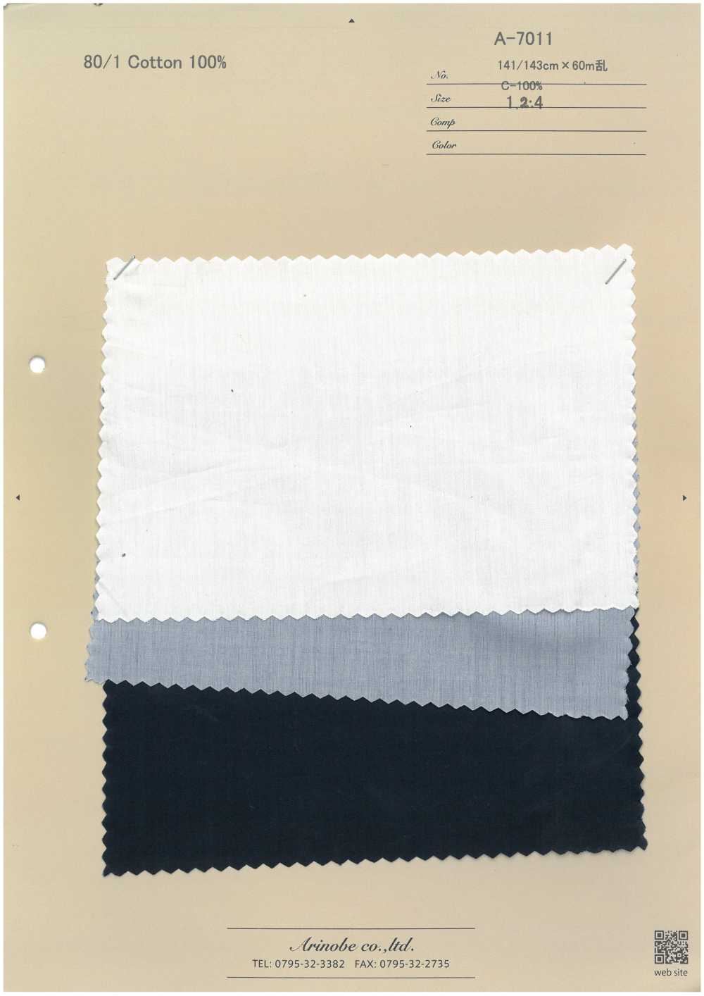 A-7011 80/1 100% Cotton[Textile / Fabric] ARINOBE