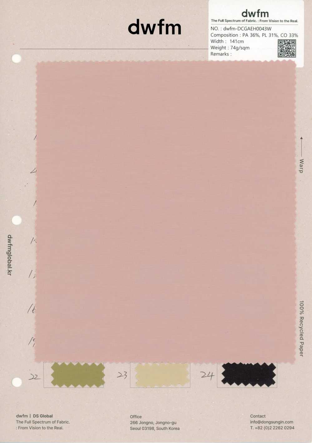 DWFM-DCGAEH0043W Enzyme Wash Cotton Nylon Voile[Textile / Fabric]