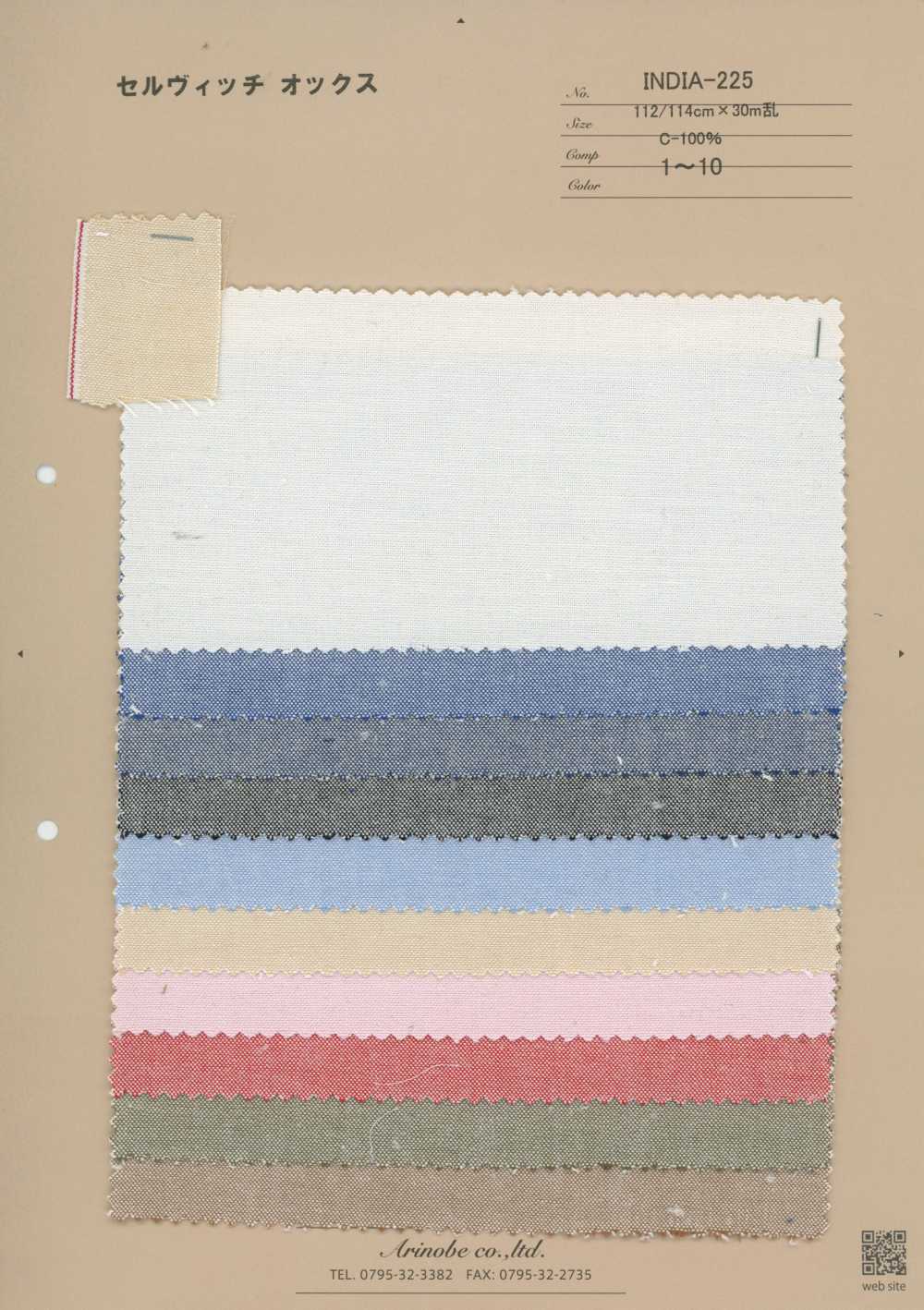 INDIA-225 Selvedge Oxford[Textile / Fabric] Arinobe Shoten