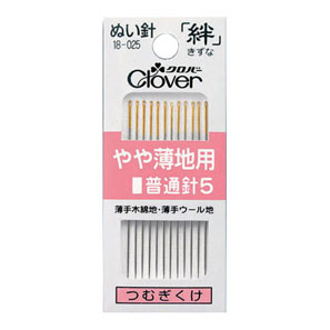 18025 Sewing Needles For Ties And Thin Fabrics Normal Needles 5 P5[Handicraft Supplies] Clover