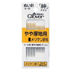 18106 Sewing Needle Kizuna Meriken Needle 6 Y6[Handicraft Supplies] Clover