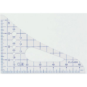 25015 Grid Triangle Scale 1/4[Handicraft Supplies] Clover