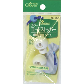 26108 Color Cord Stopper <white>[Handicraft Supplies] Clover
