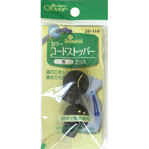 26114 Color Cord Stopper <black>[Handicraft Supplies] Clover