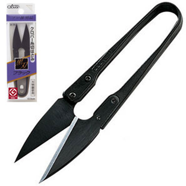 36395 Thread Scissors "Black" Black Blade (10.5cm)[Handicraft Supplies] Clover