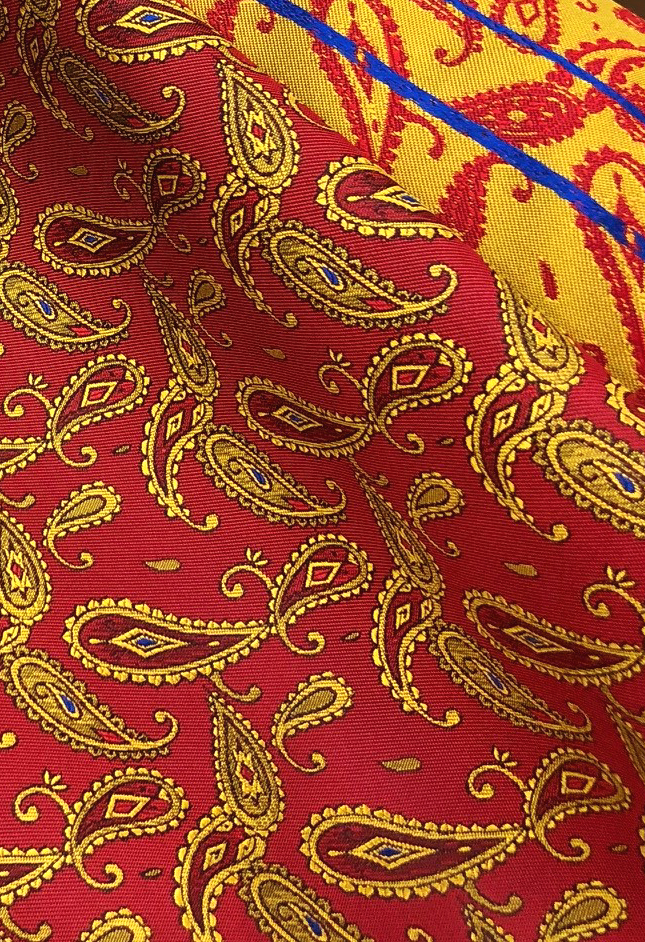 951 Yamanashi Fujiyoshida Paisley Pattern Silk Jacquard Textile Yamamoto(EXCY)