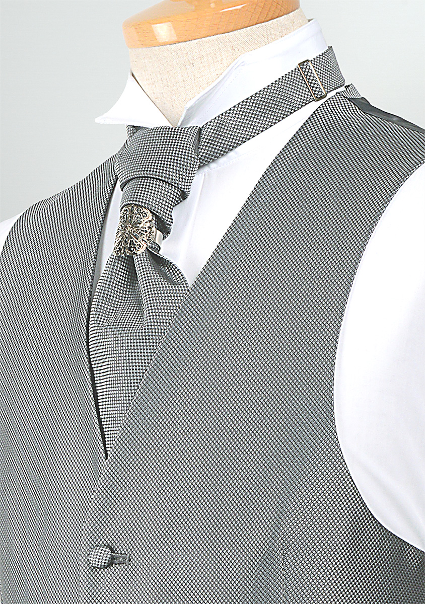 YT-02 Gray Jacquard Euro Thai Polyester Made In Japan[Formal Accessories] Yamamoto(EXCY)