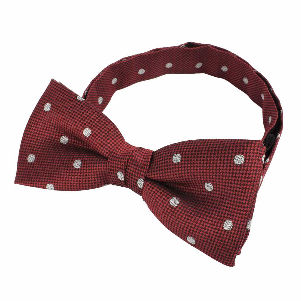 BF-600 Dot Pattern Bow Tie Red Silk Made In Japan[Formal Accessories]