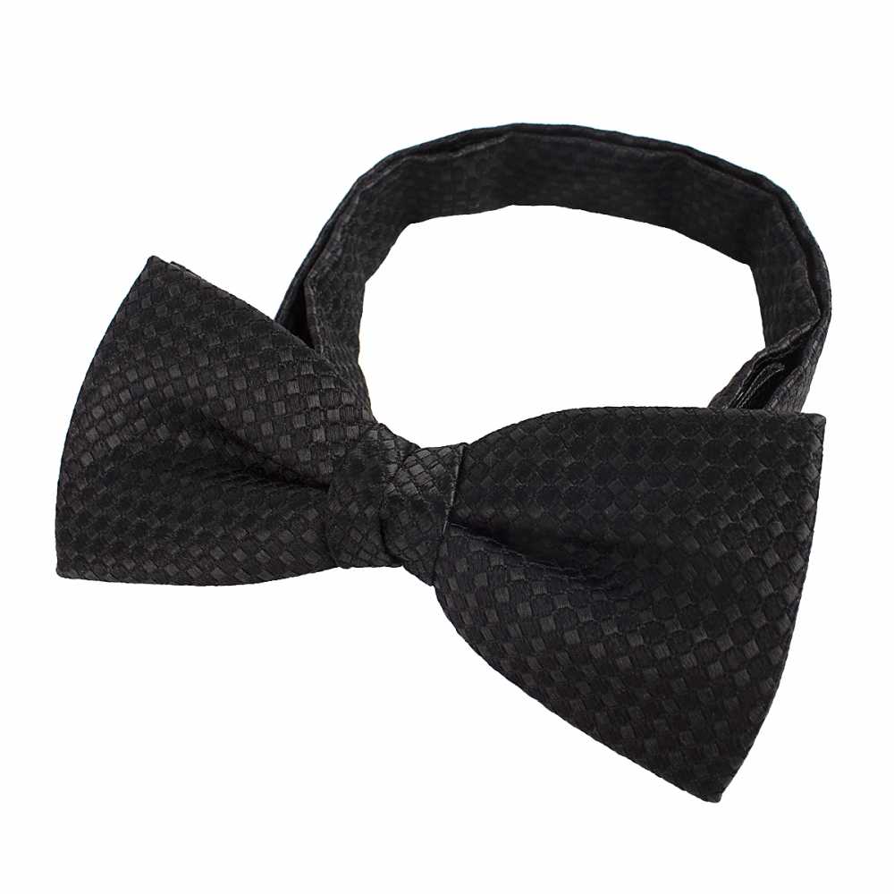 BF-986 Moss Stitch Pattern Bow Tie Black Silk Made In Japan[Formal Accessories] Yamamoto(EXCY)