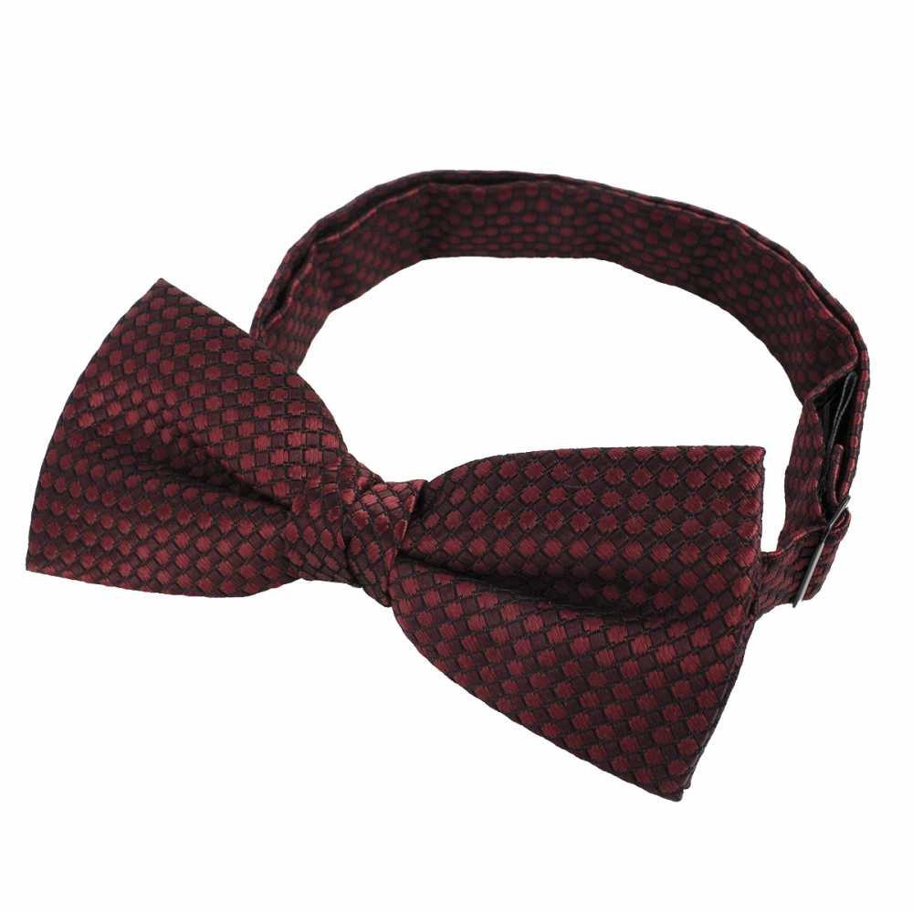 BF-987 Moss Stitch Pattern Bow Tie Wine Red Silk Made In Japan[Formal Accessories] Yamamoto(EXCY)