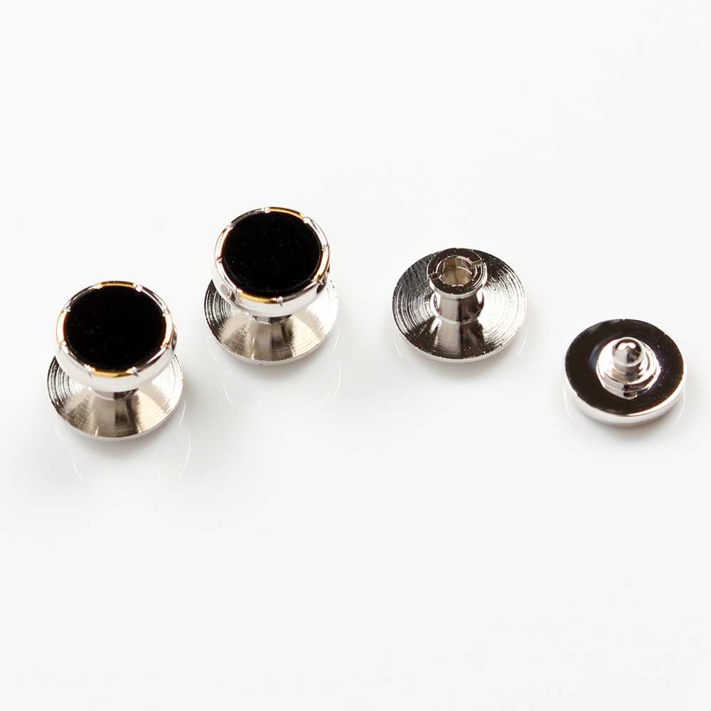 CB-1 Stud Button Onyx Gold &amp; Silver Round[Formal Accessories] Yamamoto(EXCY)