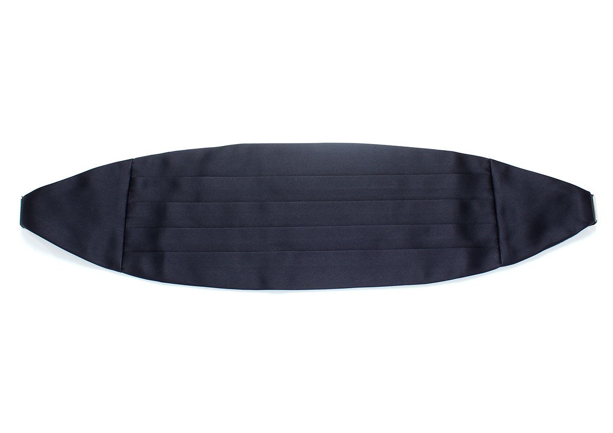 CM-107 Cummerbund Made Of High-quality Shawl Label Silk Fabric Navy Blue[Formal Accessories] Yamamoto(EXCY)