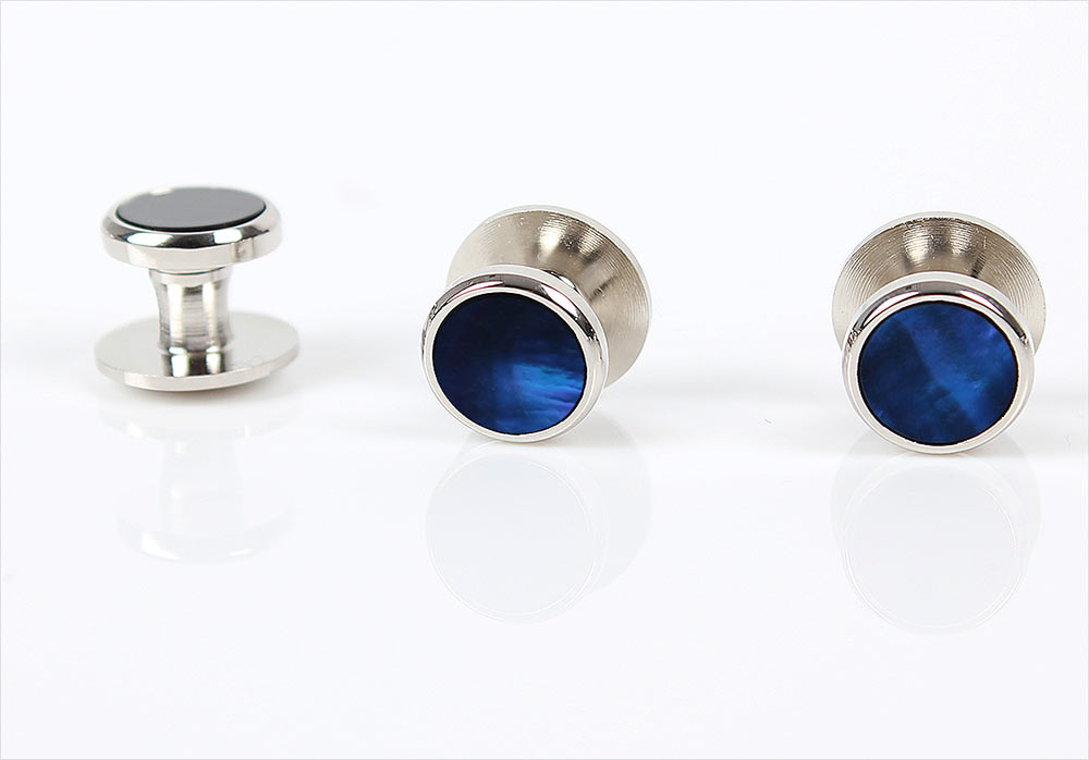 E-4-S Color Coating Shell Stud Navy Blue[Formal Accessories] Yamamoto(EXCY)