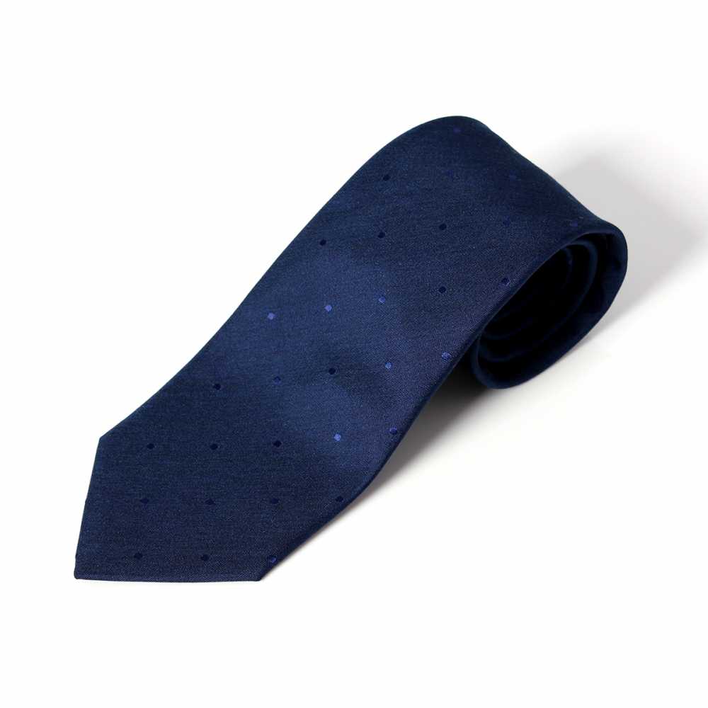 HVN-28 VANNERS Dot Denim-like Silk Tie Dark Navy Blue[Formal Accessories] Yamamoto(EXCY)