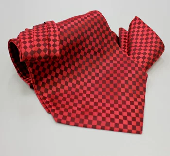 MS-5006 Hand-tied Ascot Tie And Handkerchief Set, Red Check[Formal Accessories] Yamamoto(EXCY)